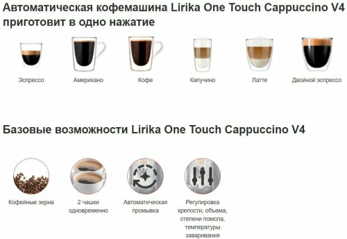 Кофемашина Saeco Lirika One Touch Cappuccino, серебристый фото 5