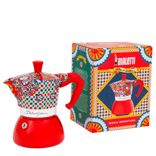 Гейзерная кофеварка Bialetti Moka Induction Dolce&Gabbana 5339 фото 2