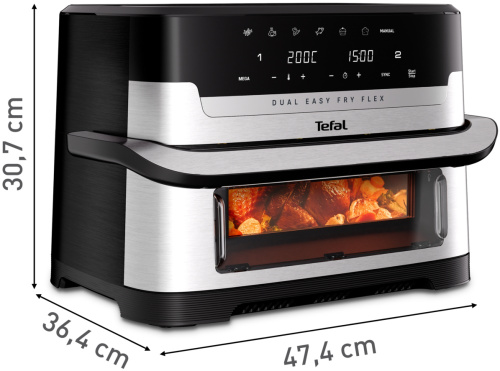 Аэрогриль EY9228E0 Tefal Dual Easy Fry Flex  фото 6