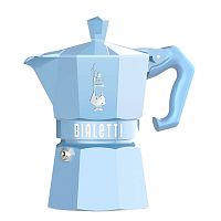 Гейзерная кофеварка Bialetti Moka Express Exclusive Blue 9061, 3 чашки