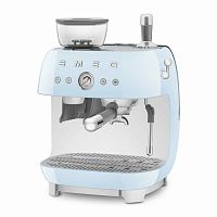 Кофемашина SMEG EGF03PBEU пастельный голубой, рожковая, эспрессо, встроенная кофемолка
