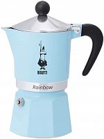 Гейзерная кофеварка Bialetti Rainbow (6 чашек) 5042 голубая 