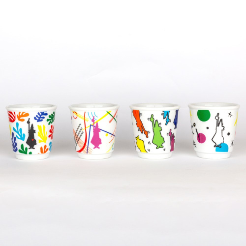 Набор из 4 белых фарфоровых чашек для эспрессо Bialetti YOTZ109 фото 3