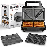 Вафельница Breville 3в1 ULTIMATE VST098X , черный 900 Вт