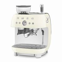 Кофемашина SMEG EGF03CREU кремовый, рожковая, эспрессо, встроенная кофемолка