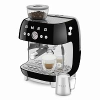 Кофемашина SMEG EGF03BLEU черный, рожковая, эспрессо, встроенная кофемолка