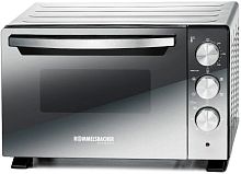 Мини-печь Rommelsbacher BGS 1400, с вертелом, конвекция, 22л, зеркальная, 1,38кВт