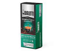 Кофе Bialetti Decaffeinato в капсулах для кофемашин Nespresso, 10 шт.
