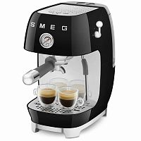 Кофеварка рожковая Smeg Macchina da Caffe Espresso Manuale 50's Style Nero Lucido ECF03BLEU