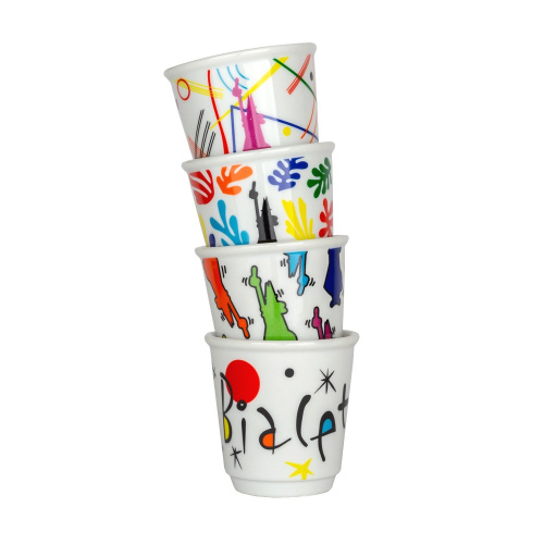 Набор из 4 белых фарфоровых чашек для эспрессо Bialetti YOTZ109 фото 2