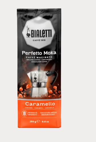 096080531 Кофе молотый Bialetti Perfetto Moka Caramello 250гр 096080531 Кофе молотый Bialetti Perfetto Moka Caramello 250гр