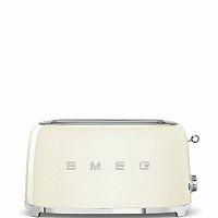 Тостер Smeg TSF02CREU кремовый, стиль 50-х г. г, 4 ломтика, корпус из нержавеющей стали, 6 уровней поджаривания