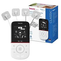 Beurer EM 56 Digital TENS/EMS, 3-в-1 аппарат электростимуляции для обезболивания, тренировки мышц и массажа, 22 программы, 4 электрода в комплекте