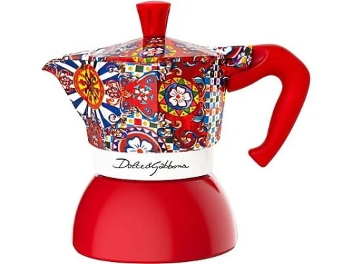 Гейзерная кофеварка BIALETTI 5337 Mokka Express Induktion 2-Tassen Dolce & Gabanna фото 2