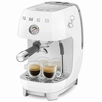 Кофеварка рожковая Smeg Macchina da Caffe Espresso Manuale 50's Style Bianco Lucido ECF03WHEU